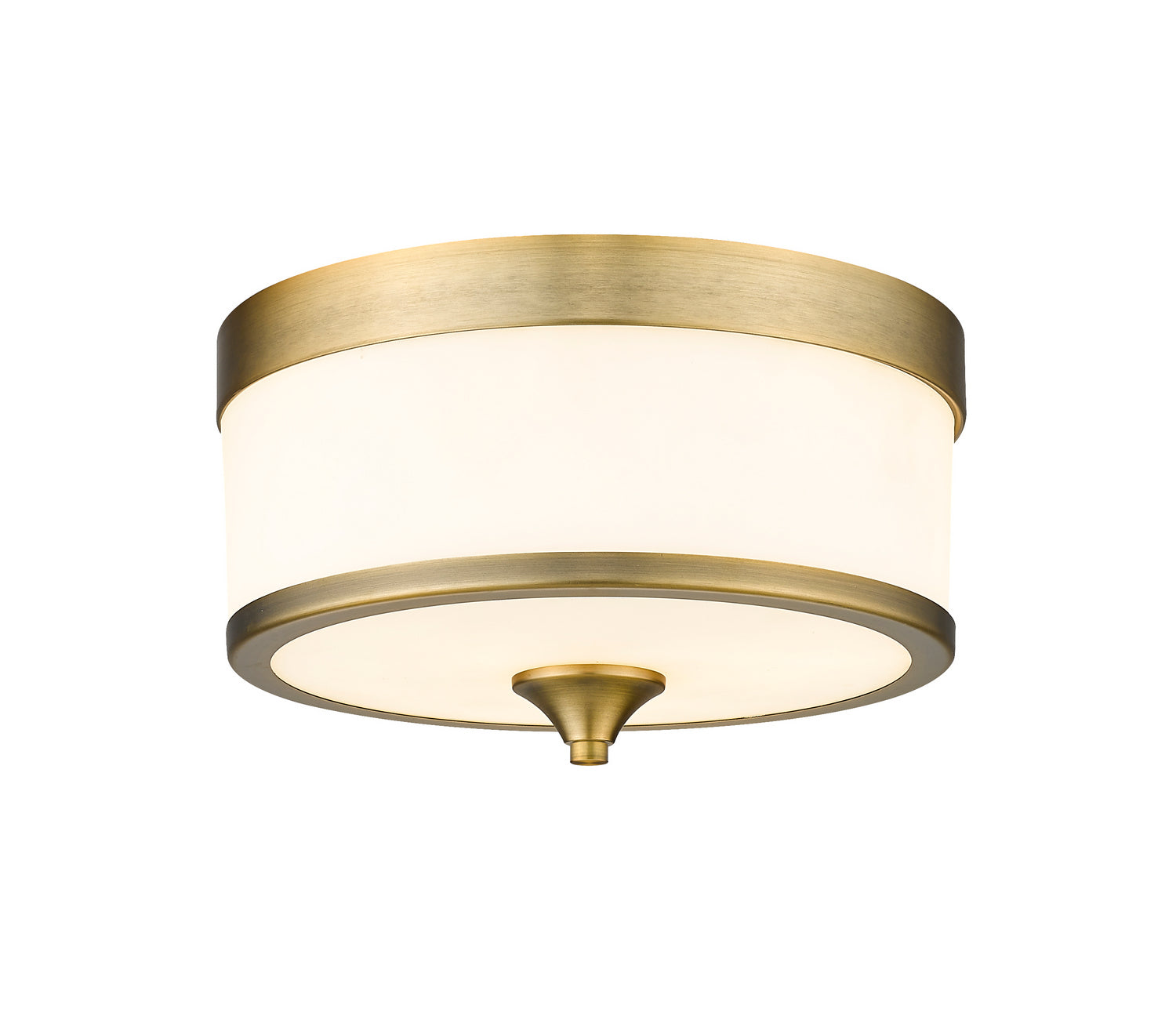 Z-Lite - 307F-HBR - Three Light Flush Mount - Cosmopolitan - Heritage Brass