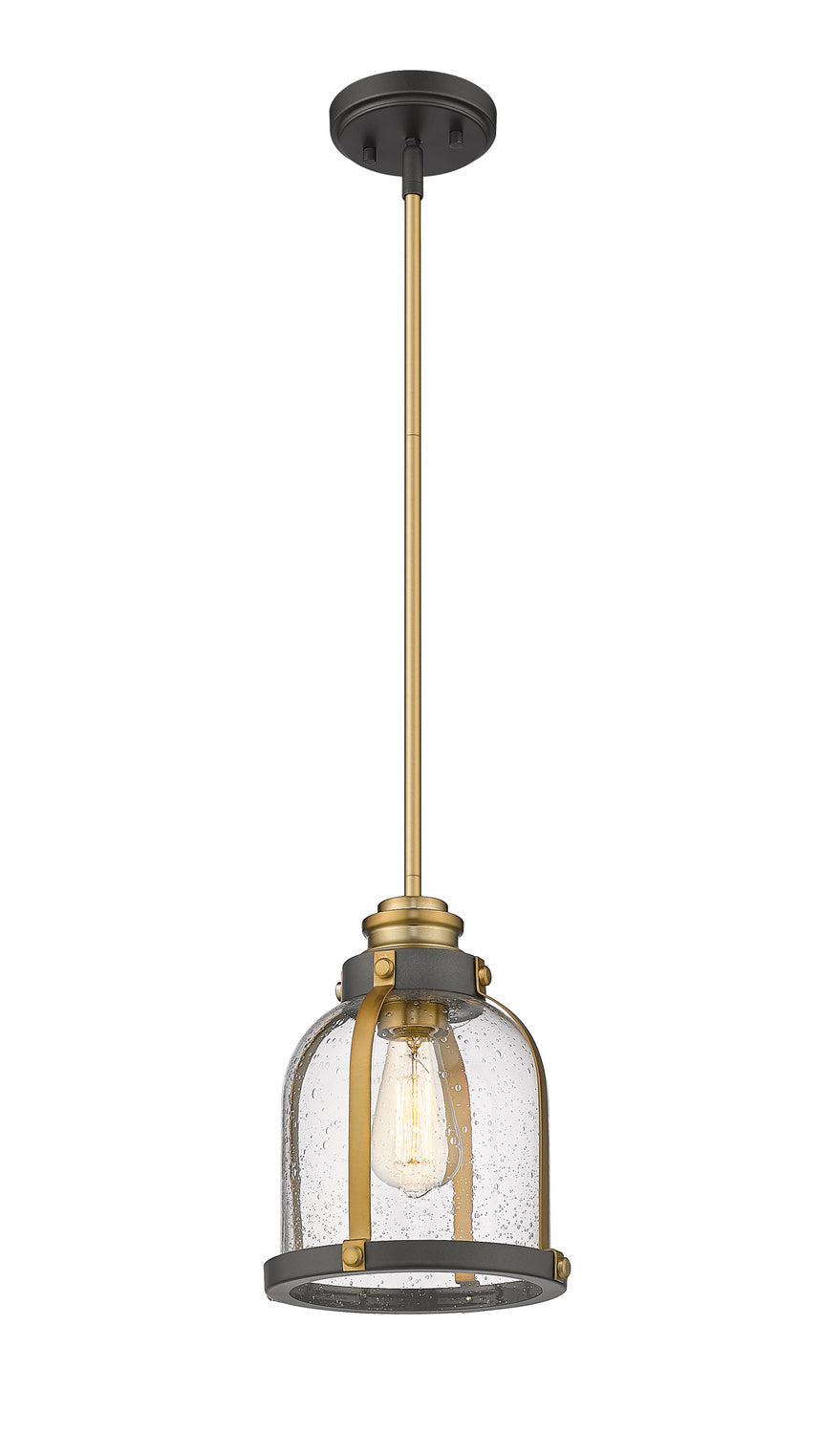 Z-Lite - 337MP-BRZ+HB - One Light Pendant - Burren - Bronze / Brass