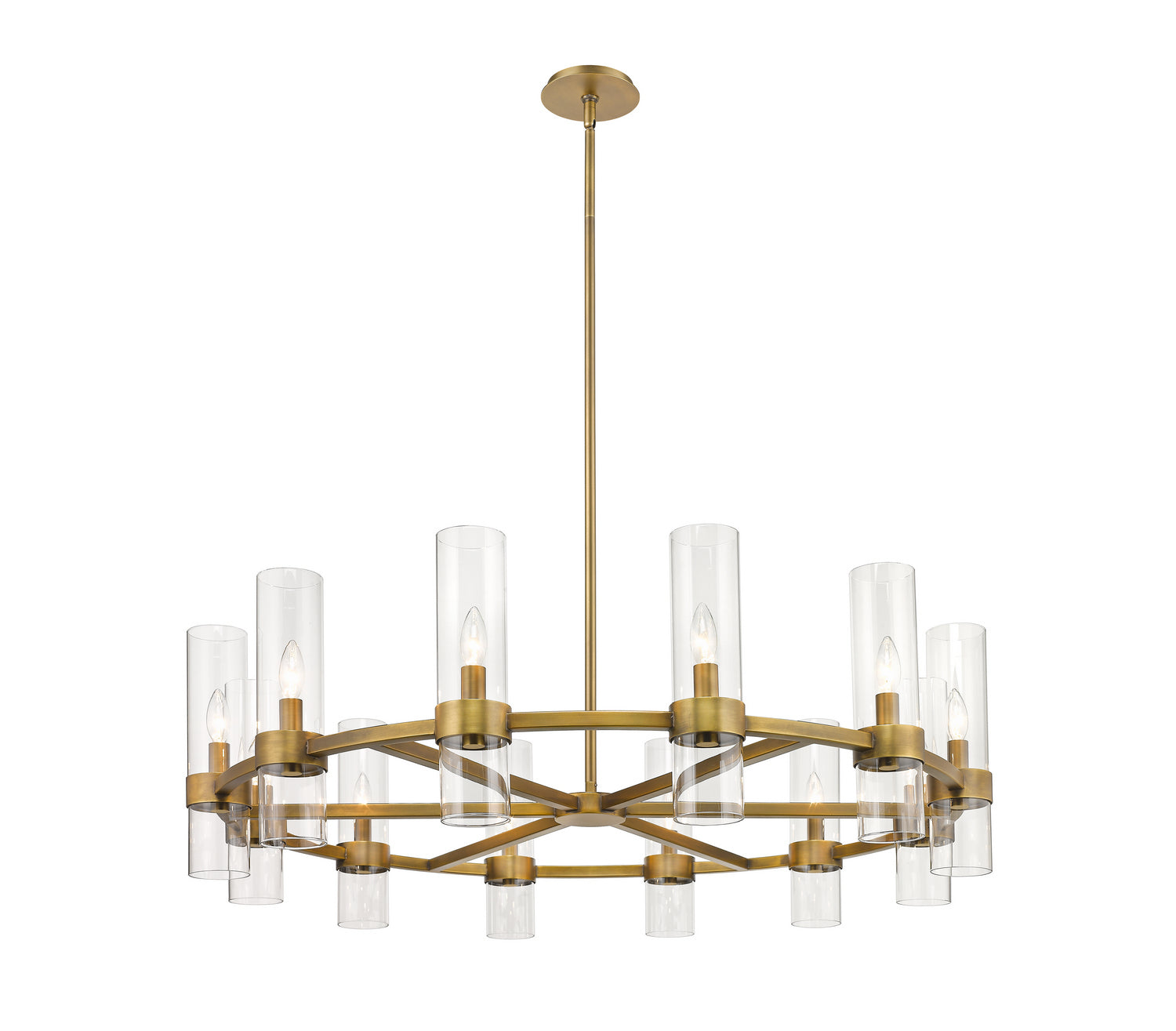 Z-Lite - 4008-12RB - 12 Light Chandelier - Datus - Rubbed Brass