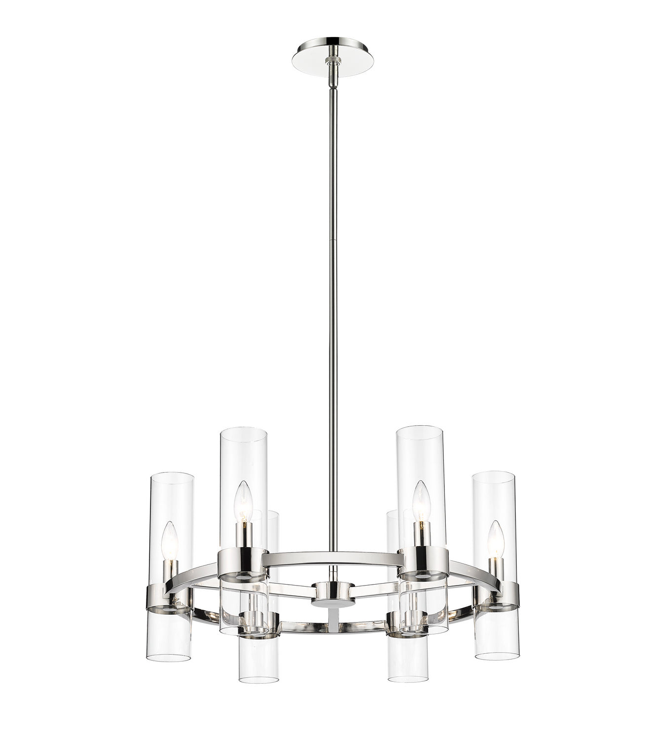 Z-Lite - 4008-6PN - Six Light Chandelier - Datus - Polished Nickel