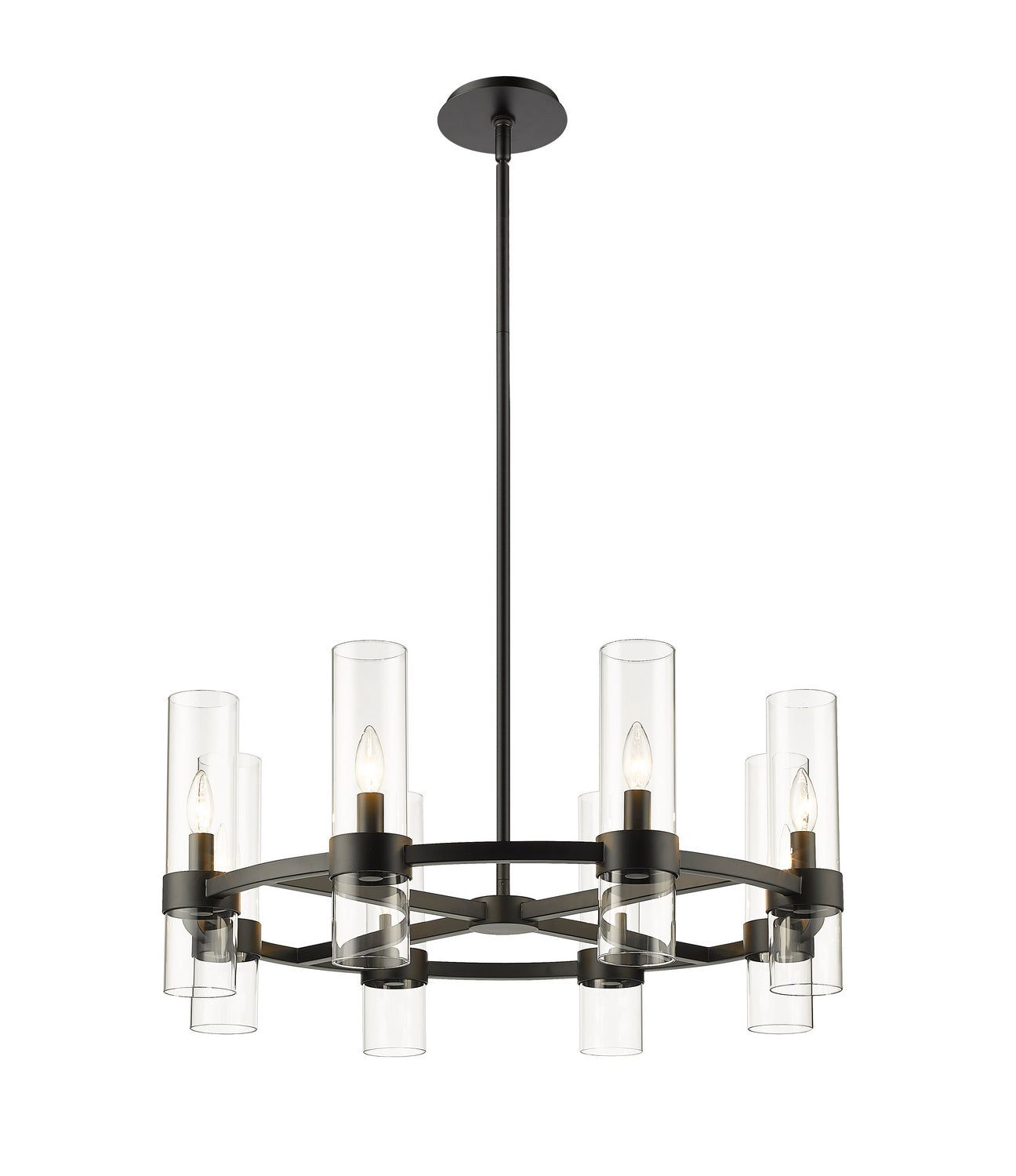 Z-Lite - 4008-8MB - Eight Light Chandelier - Datus - Matte Black