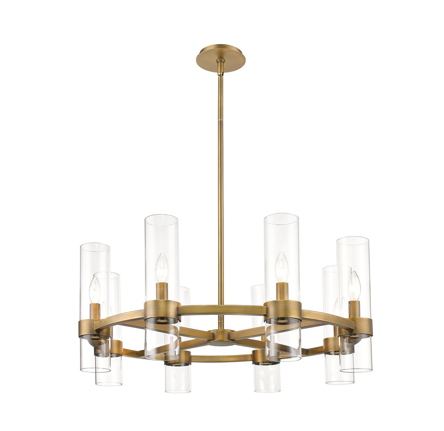 Z-Lite - 4008-8RB - Eight Light Chandelier - Datus - Rubbed Brass