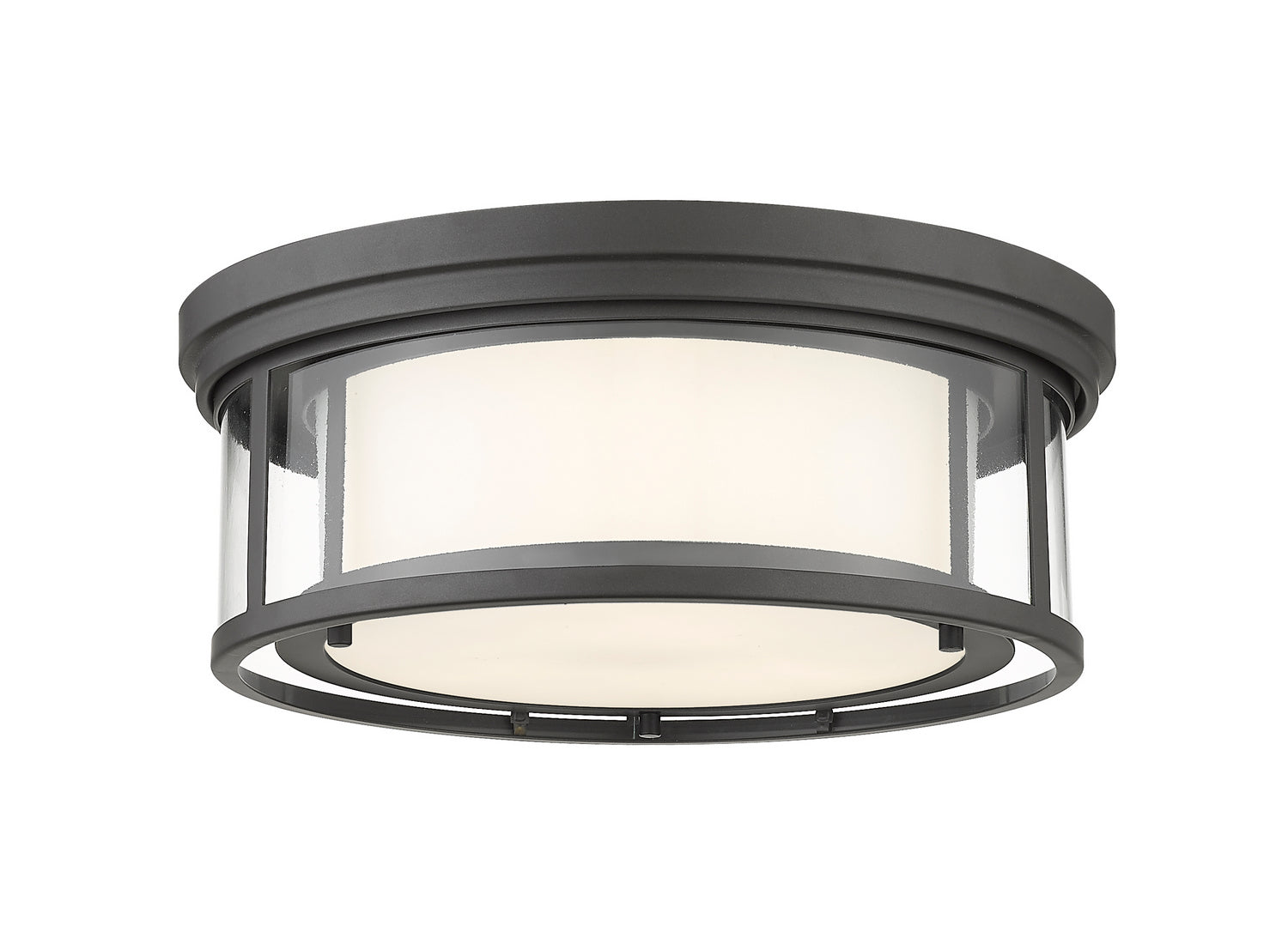 Z-Lite - 426F16-BRZ - Three Light Flush Mount - Willow - Bronze