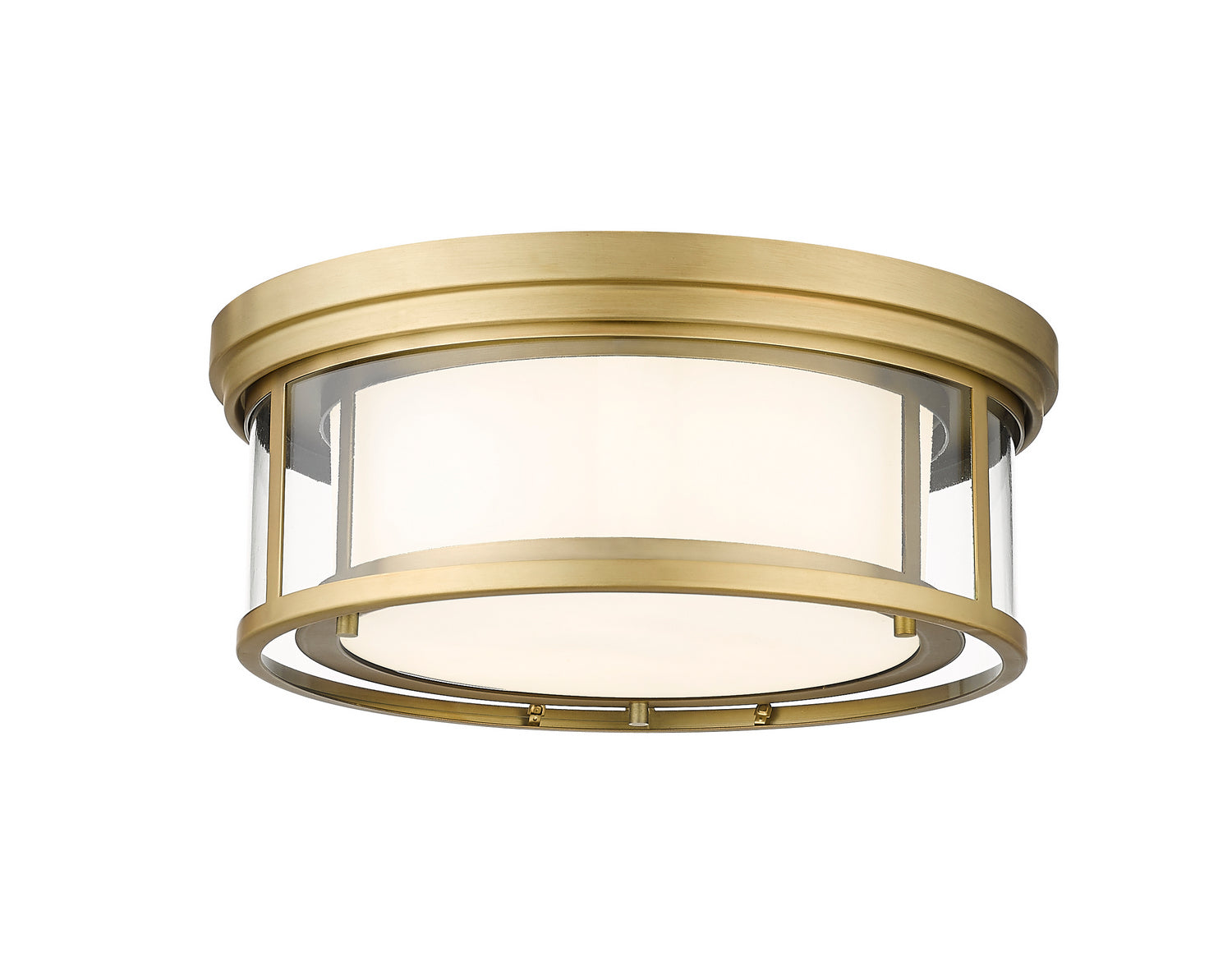 Z-Lite - 426F16-OBR - Three Light Flush Mount - Willow - Olde Brass