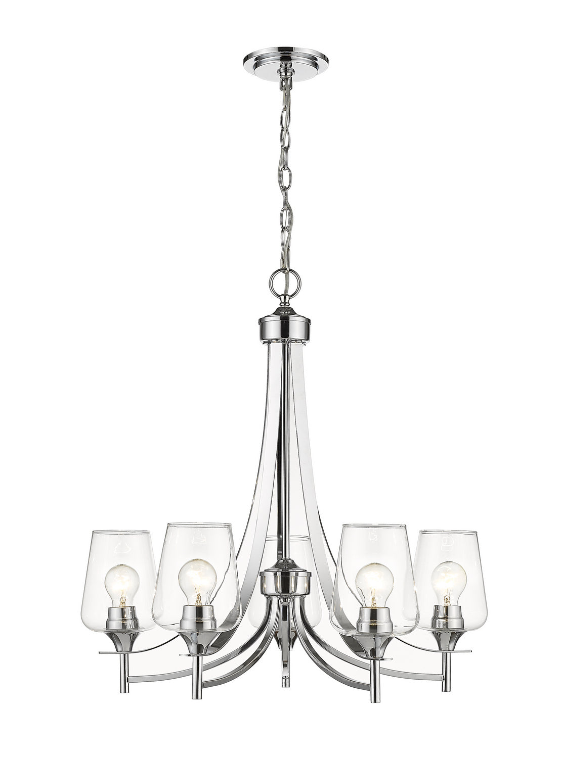 Z-Lite - 473-5CH - Five Light Chandelier - Joliet - Chrome