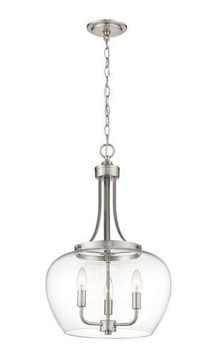 Z-Lite - 473P16-BN - Three Light Pendant - Joliet - Brushed Nickel