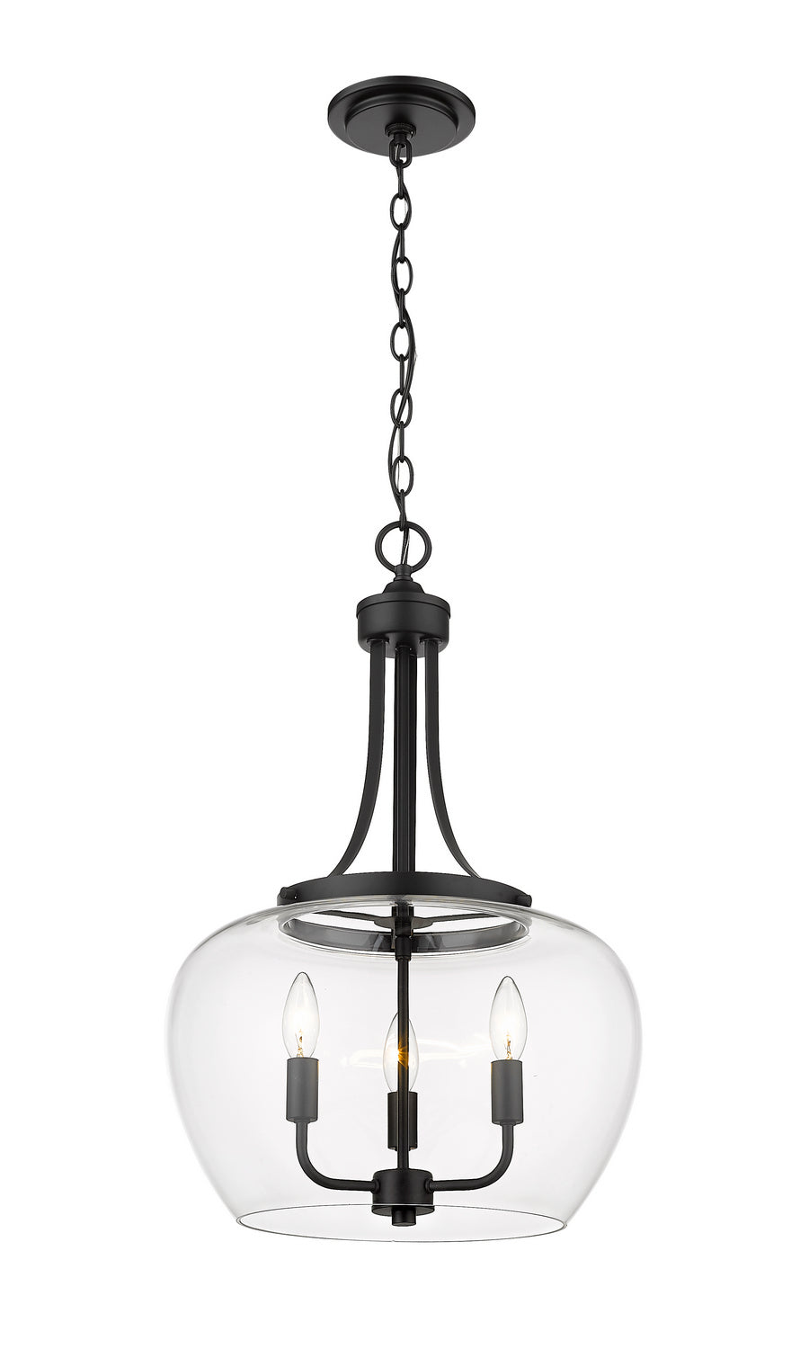 Z-Lite - 473P16-MB - Three Light Pendant - Joliet - Matte Black