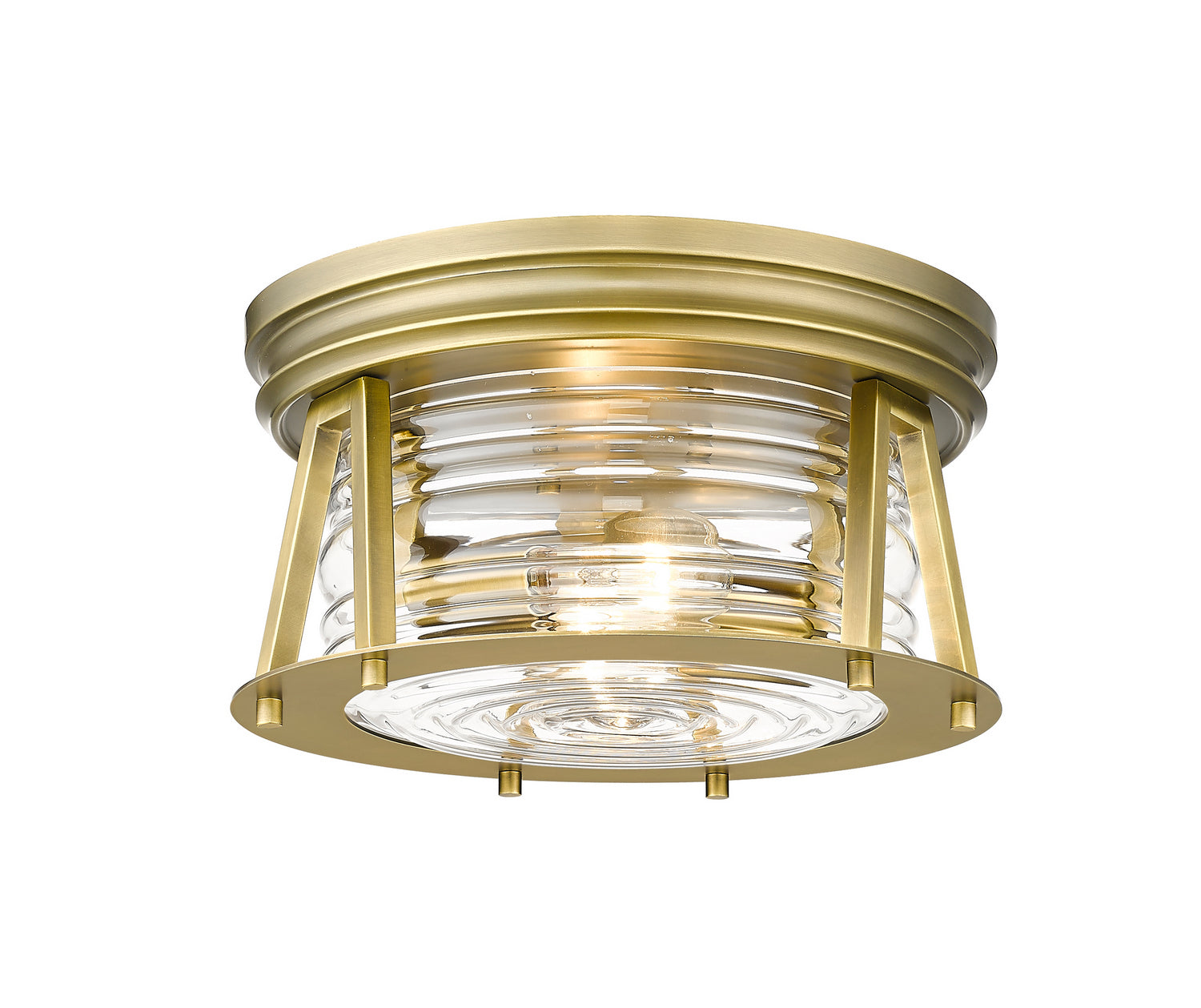 Z-Lite - 491F2-RB - Two Light Flush Mount - Cape Harbor - Rubbed Brass