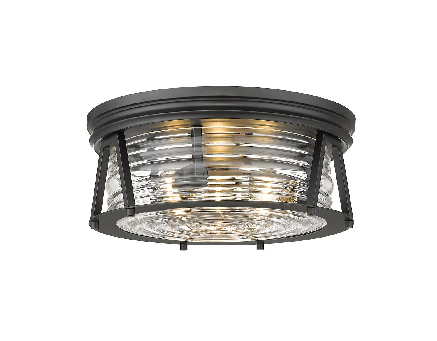 Z-Lite - 491F3-MB - Three Light Flush Mount - Cape Harbor - Matte Black