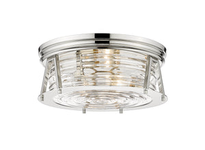 Z-Lite - 491F3-PN - Three Light Flush Mount - Cape Harbor - Polished Nickel