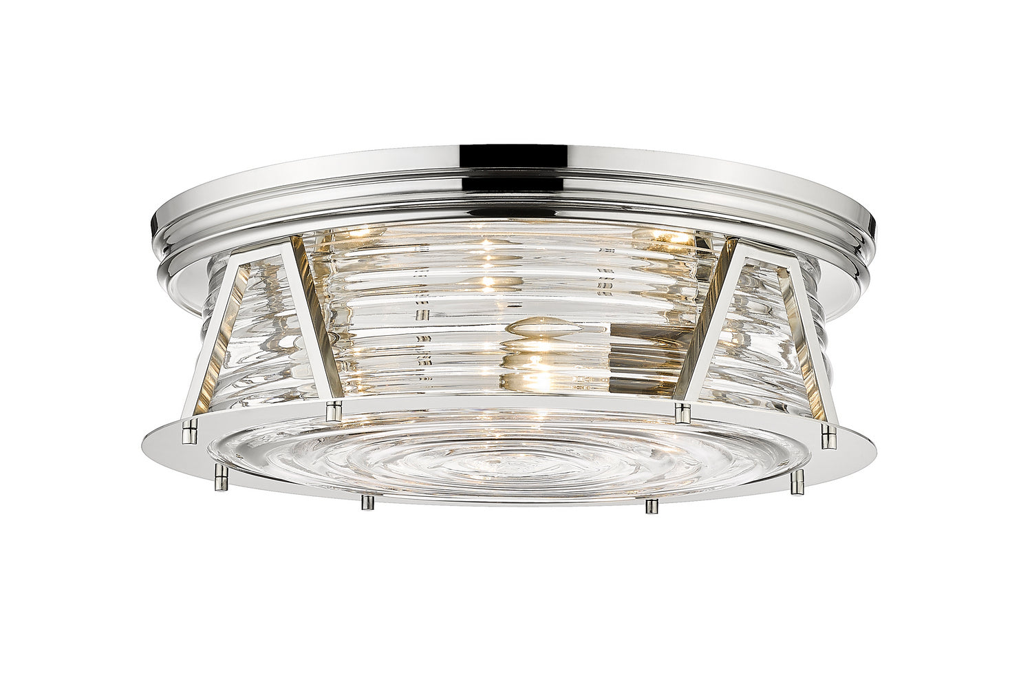 Z-Lite - 491F4-PN - Four Light Flush Mount - Cape Harbor - Polished Nickel