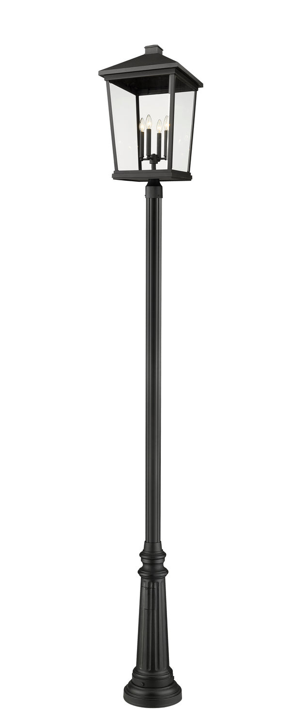 Z-Lite - 568PHXXLR-511P-BK - Four Light Outdoor Post Mounted Fixture - Beacon - Black