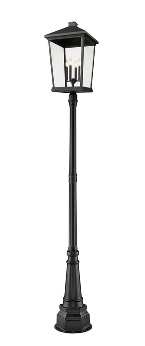Z-Lite - 568PHXXLR-564P-BK - Four Light Outdoor Post Mounted Fixture - Beacon - Black