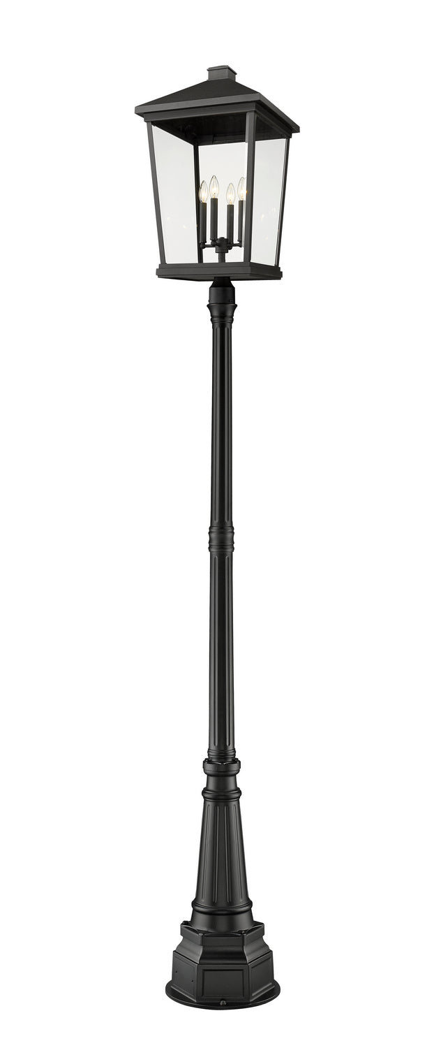 Z-Lite - 568PHXXLR-564P-BK - Four Light Outdoor Post Mounted Fixture - Beacon - Black