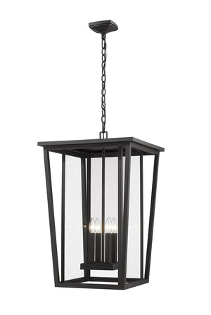 Z-Lite - 571CHXXL-BK - Four Light Outdoor Chain Mount Ceiling Fixture - Seoul - Black