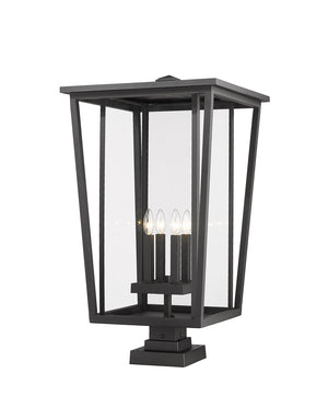 Z-Lite - 571PHXXLS-SQPM-BK - Four Light Outdoor Pier Mount - Seoul - Black