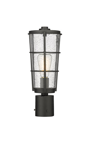 Z-Lite - 591PHM-BK - One Light Outdoor Post Mount Fixture - Helix - Black