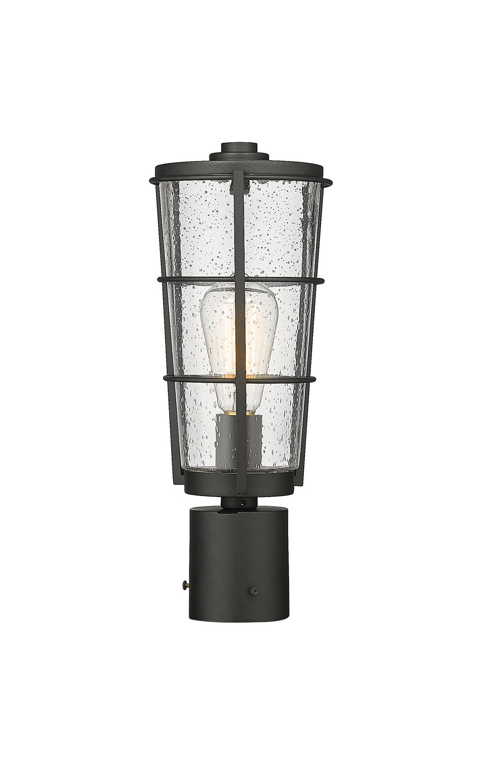 Z-Lite - 591PHM-BK - One Light Outdoor Post Mount Fixture - Helix - Black