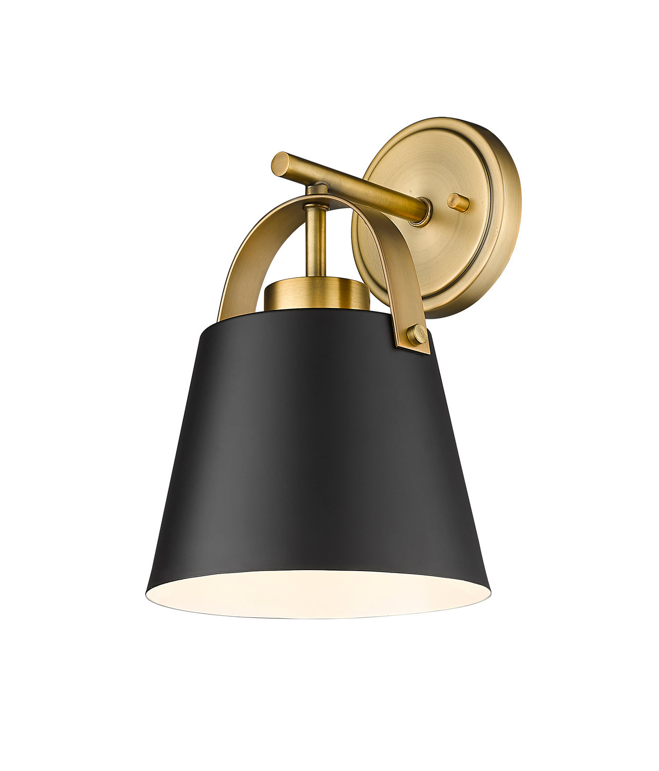 Z-Lite - 726-1S-MB+HBR - One Light Wall Sconce - Z-Studio - Matte Black / Heritage Brass