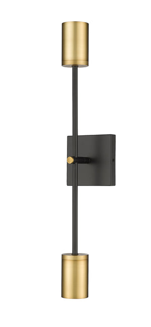 Z-Lite - 814-2S-MB-OBR - Two Light Wall Sconce - Calumet - Matte Black / Olde Brass