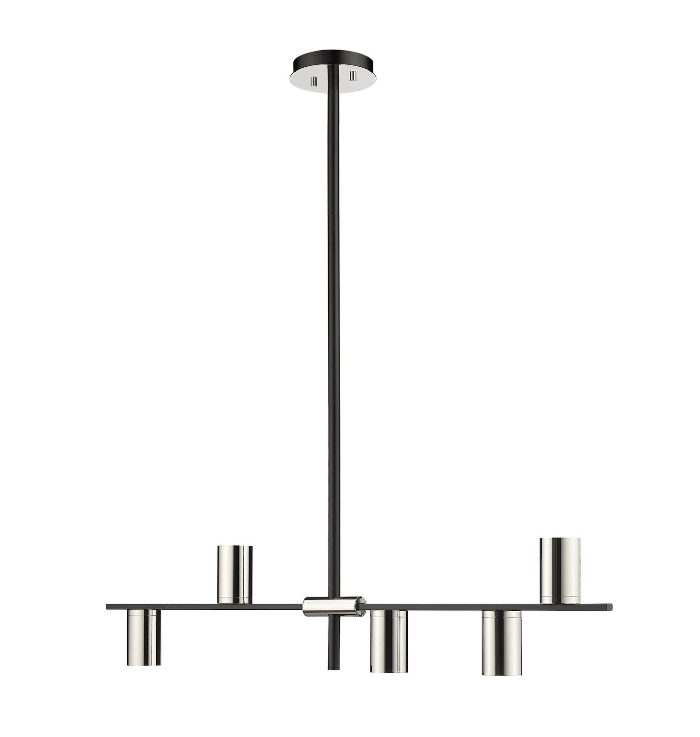 Z-Lite - 814-5L-MB-PN - Five Light Linear Chandelier - Calumet - Matte Black / Polished Nickel