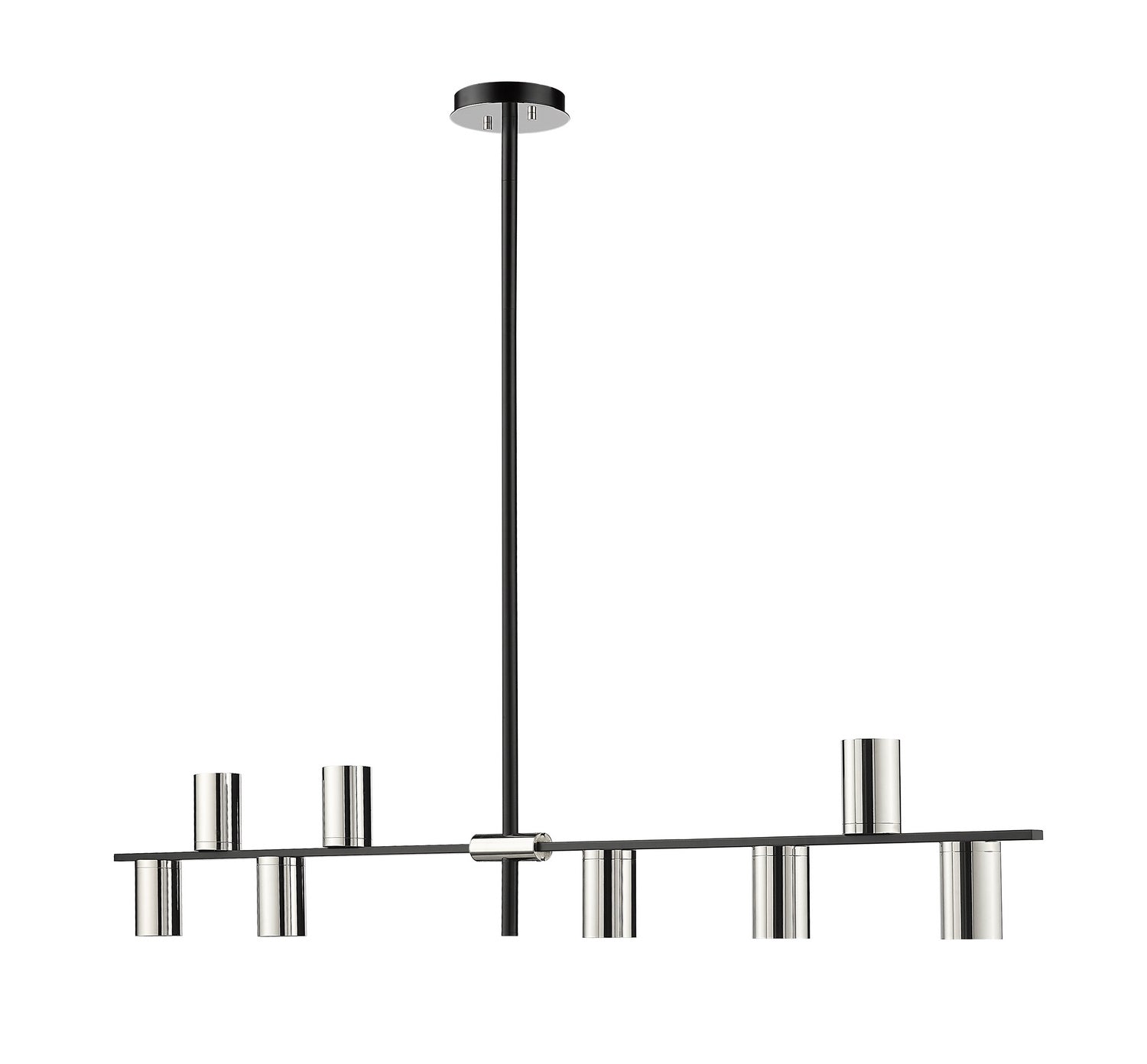 Z-Lite - 814-8L-MB-PN - Eight Light Linear Chandelier - Calumet - Mate Black / Polished Nickel