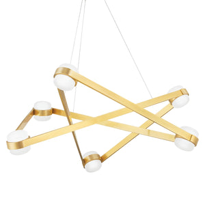 Hudson Valley - 2738-AGB - LED Chandelier - Orbit - Aged Brass