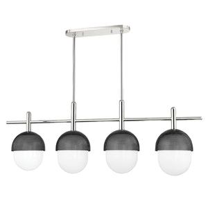 Hudson Valley - 6152-PN/BK - Four Light Island Pendant - Nyack - Polished Nickel/Black