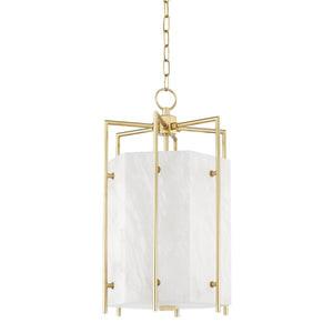 Hudson Valley - 7014-AGB - LED Pendant - Flatbush - Aged Brass