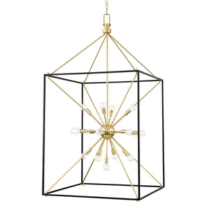 Hudson Valley - 8927-AGB/BK - 25 Light Chandelier - Glendale - Aged Brass/Black