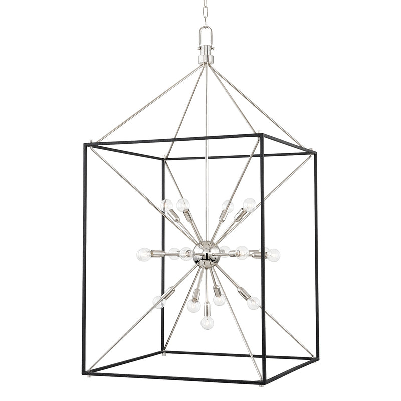 Hudson Valley - 8927-PN/BK - 25 Light Lantern - Glendale - Polished Nickel/Black