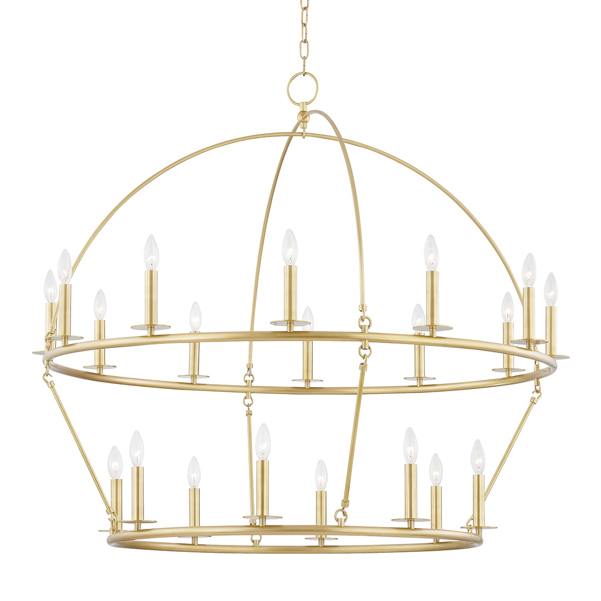 Hudson Valley - 9549-AGB - 20 Light Chandelier - Howell - Aged Brass