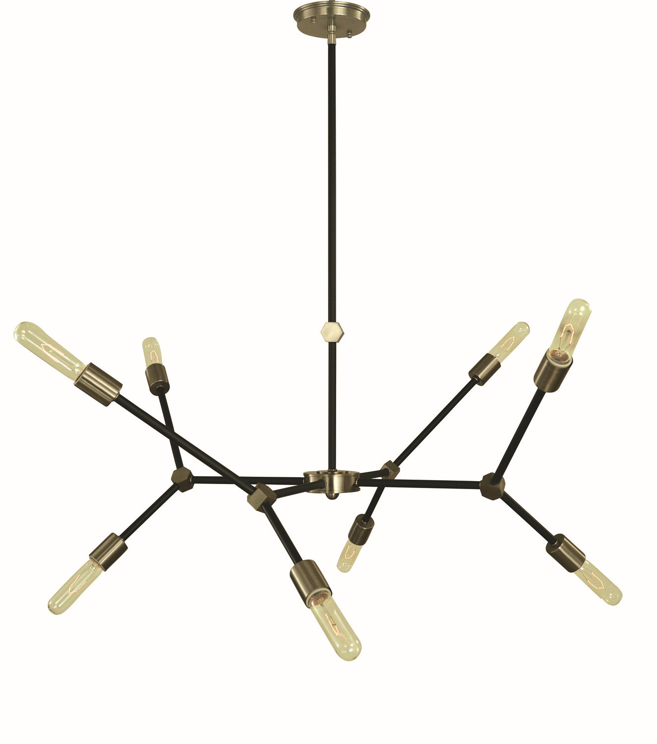 Framburg - 5632 BN/MBLACK - Eight Light Chandelier - Kinetic - Brushed Nickel and Matte Black