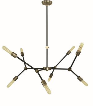 Framburg - 5632 BN/MBLACK - Eight Light Chandelier - Kinetic - Brushed Nickel and Matte Black