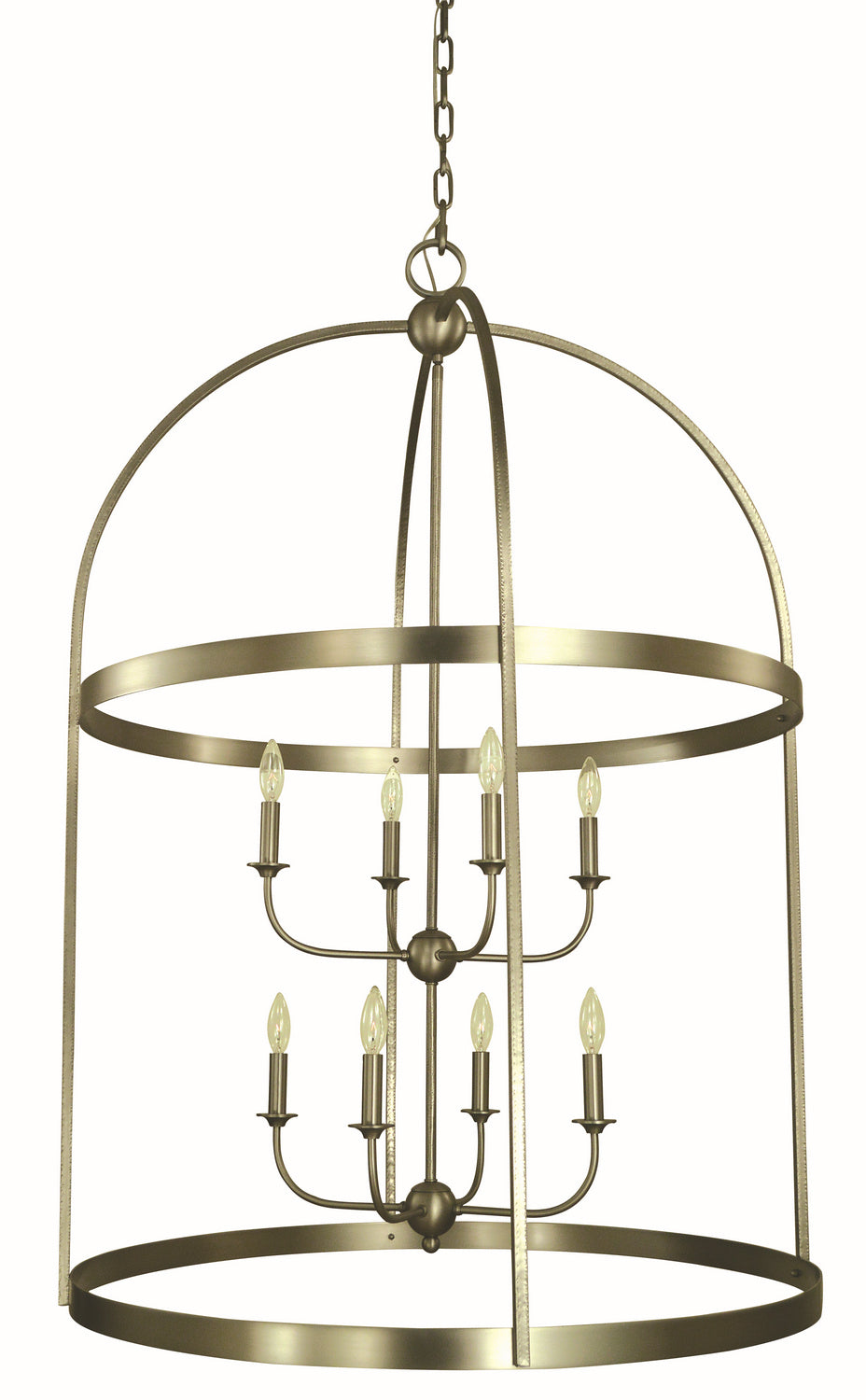 Framburg - 5648 SP - Eight Light Foyer Chandelier - Heidelberg - Satin Pewter