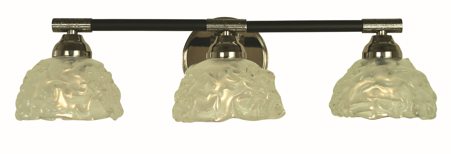 Framburg - 5663 PN/MBLACK - Three Light Wall Sconce - Stonebridge - Polished Nickel and Matte Black