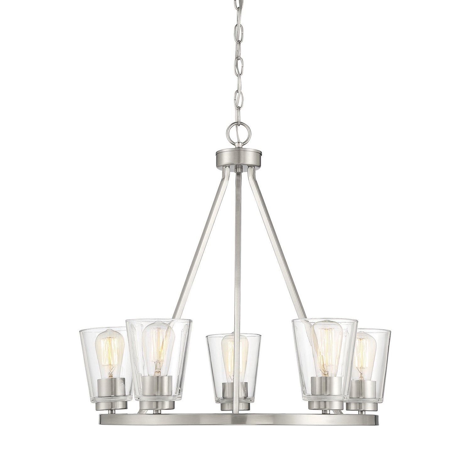 Savoy House - 1-1021-5-SN - Five Light Chandelier - Calhoun - Satin Nickel