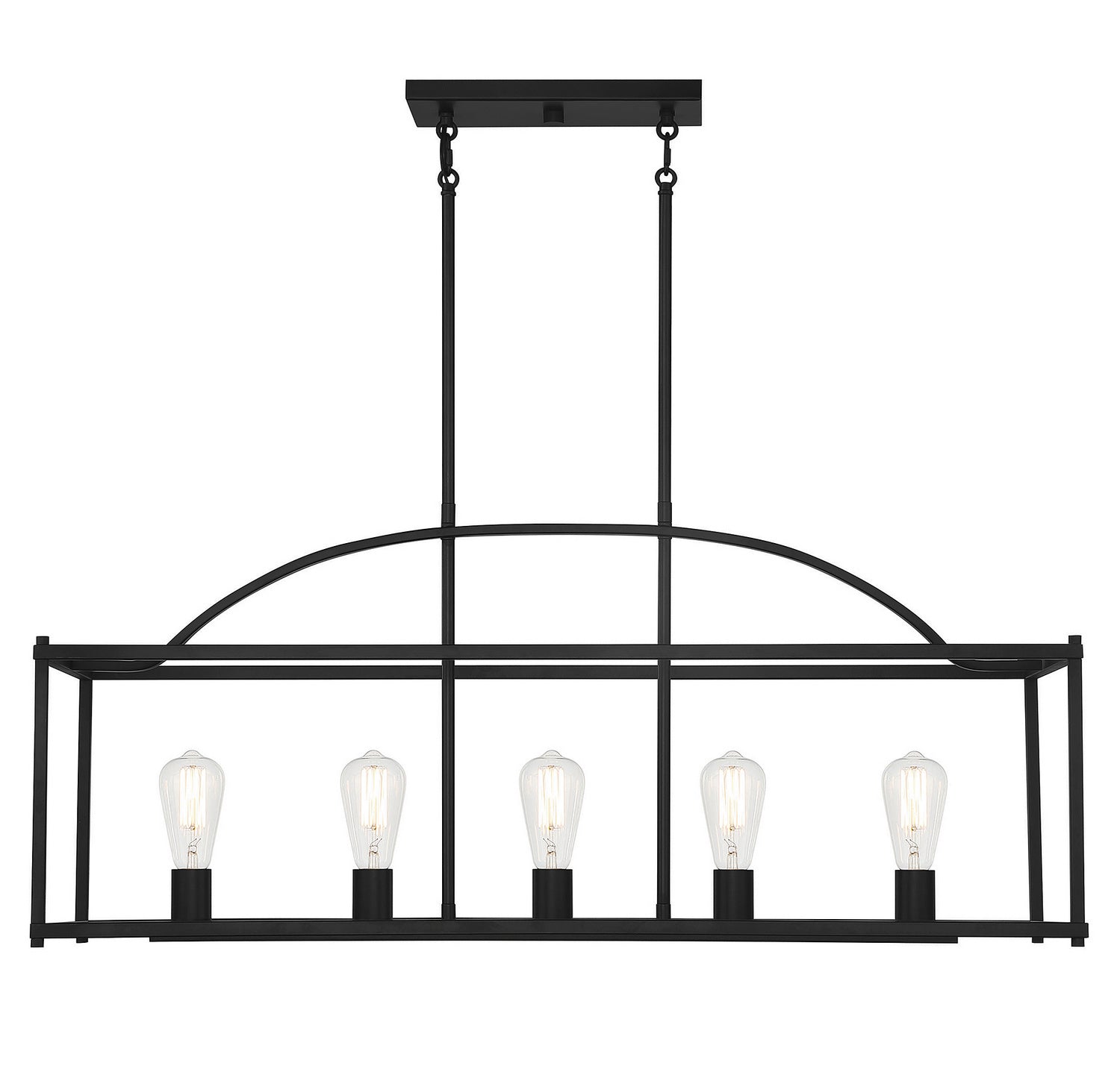 Savoy House - 1-190-5-89 - Five Light Linear Chandelier - Palladian - Matte Black