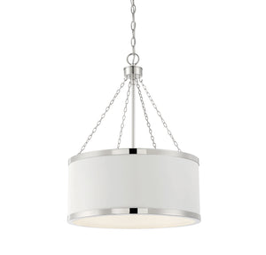 Savoy House - 7-188-6-172 - Six Light Pendant - Delphi - White with Polished Nickel Acccents