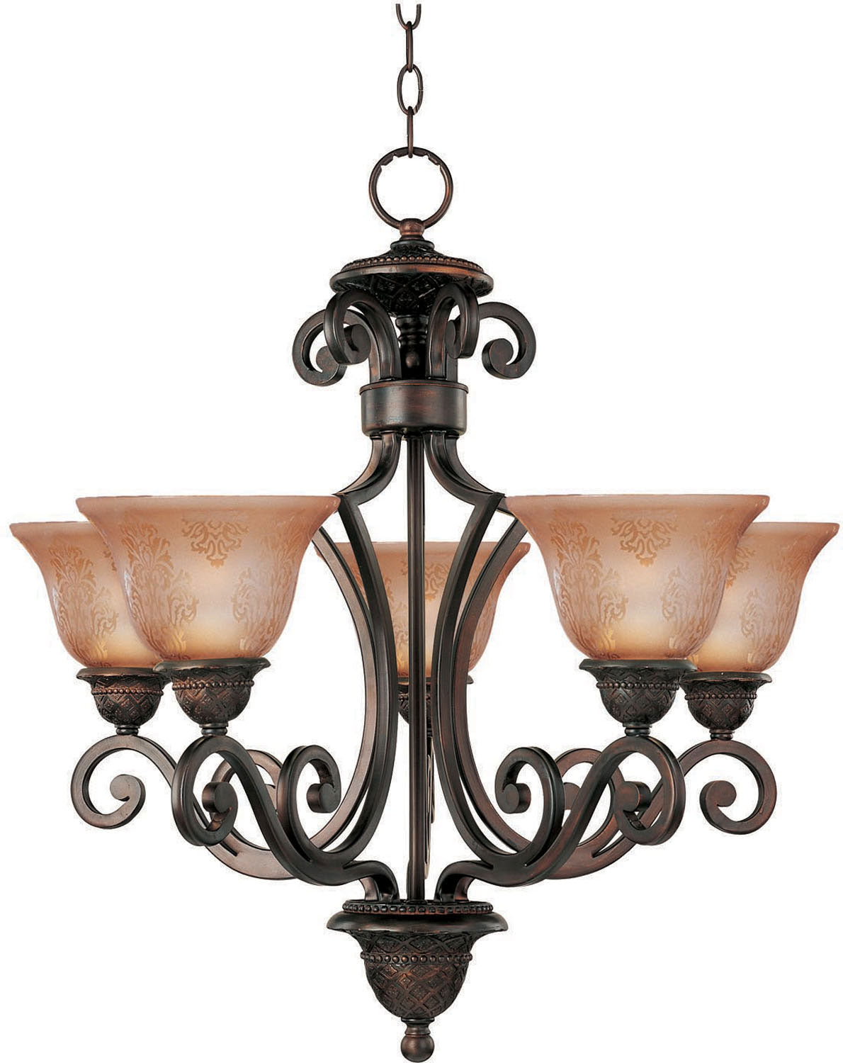 Maxim - 11244SAOI - Five Light Chandelier - Symphony - Oil Rubbed Bronze