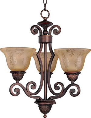 Maxim - 11235SAOI - Three Light Chandelier - Symphony - Oil Rubbed Bronze