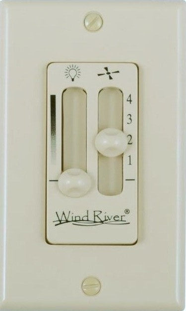 Wind River Fan Company - WSC4402AL - Dual Fan Light Wall Control - Control - Almond