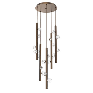 Hammerton Studio - CHB0070-05-FB-CZ-CA1-L3 - LED Pendant - Stella - Flat Bronze