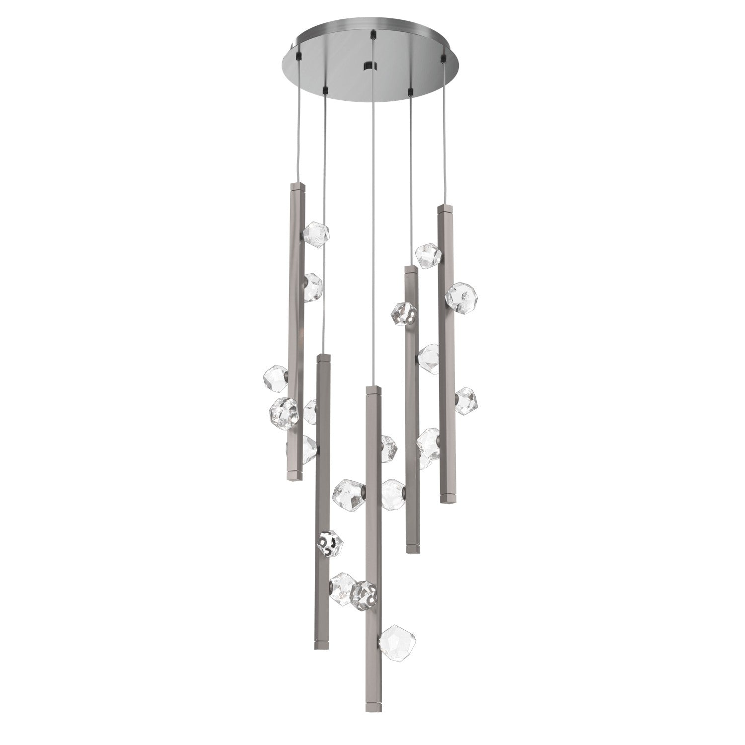 Hammerton Studio - CHB0070-05-GM-CZ-CA1-L3 - LED Pendant - Stella - Gunmetal