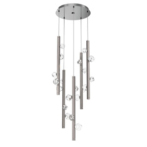 Hammerton Studio - CHB0070-05-GM-CZ-CA1-L3 - LED Pendant - Stella - Gunmetal