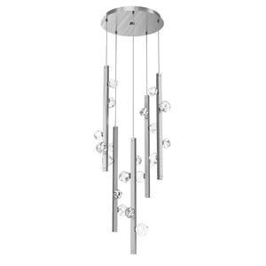 Hammerton Studio - CHB0070-05-SN-CZ-CA1-L3 - LED Pendant - Stella - Satin Nickel