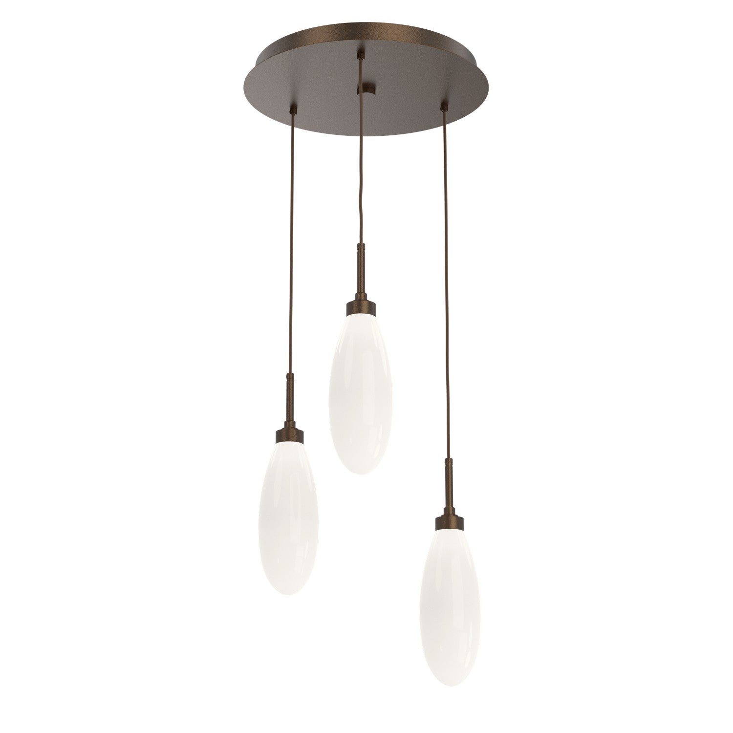 Hammerton Studio - CHB0071-03-FB-WL-C01-L3 - LED Pendant - Fiori - Flat Bronze