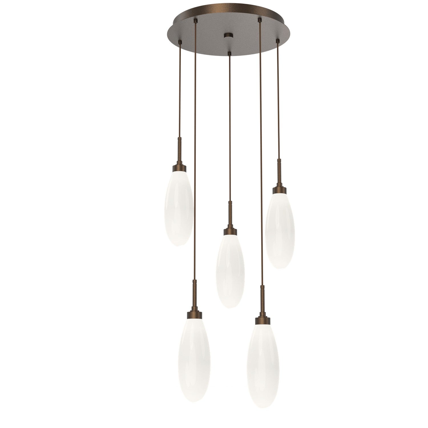 Hammerton Studio - CHB0071-05-FB-WL-C01-L3 - LED Pendant - Fiori - Flat Bronze