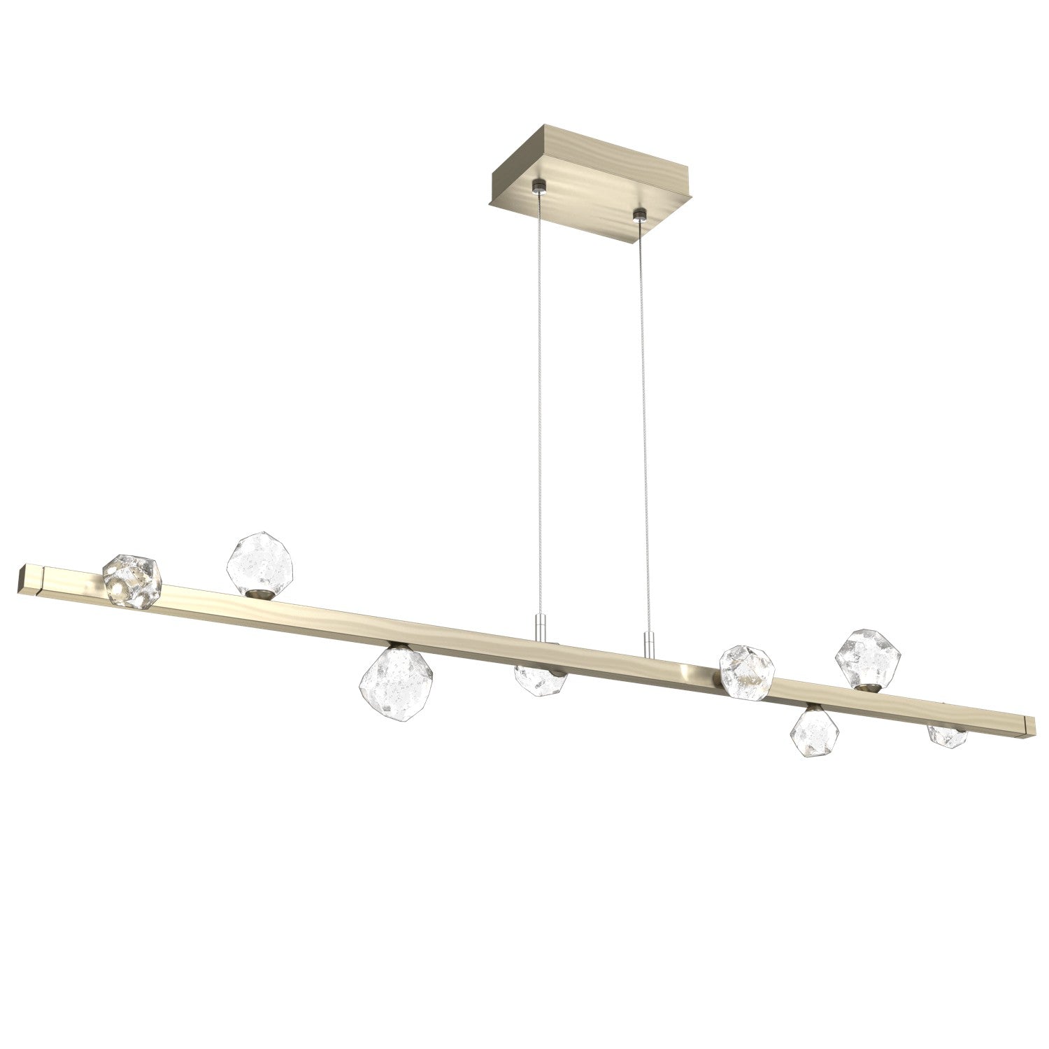 Hammerton Studio - PLB0070-54-HB-CZ-CA1-L3 - LED Linear Suspension - Stella - Heritage Brass