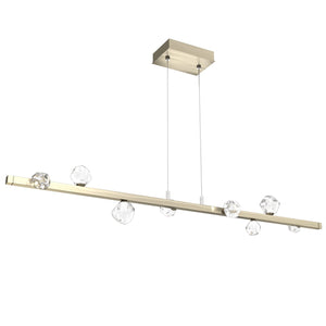 Hammerton Studio - PLB0070-54-HB-CZ-CA1-L3 - LED Linear Suspension - Stella - Heritage Brass